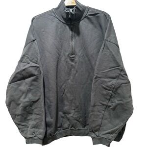SKIMS Women's Fleece Boyfriend Half zip Pullover Color Zircon Size Medium